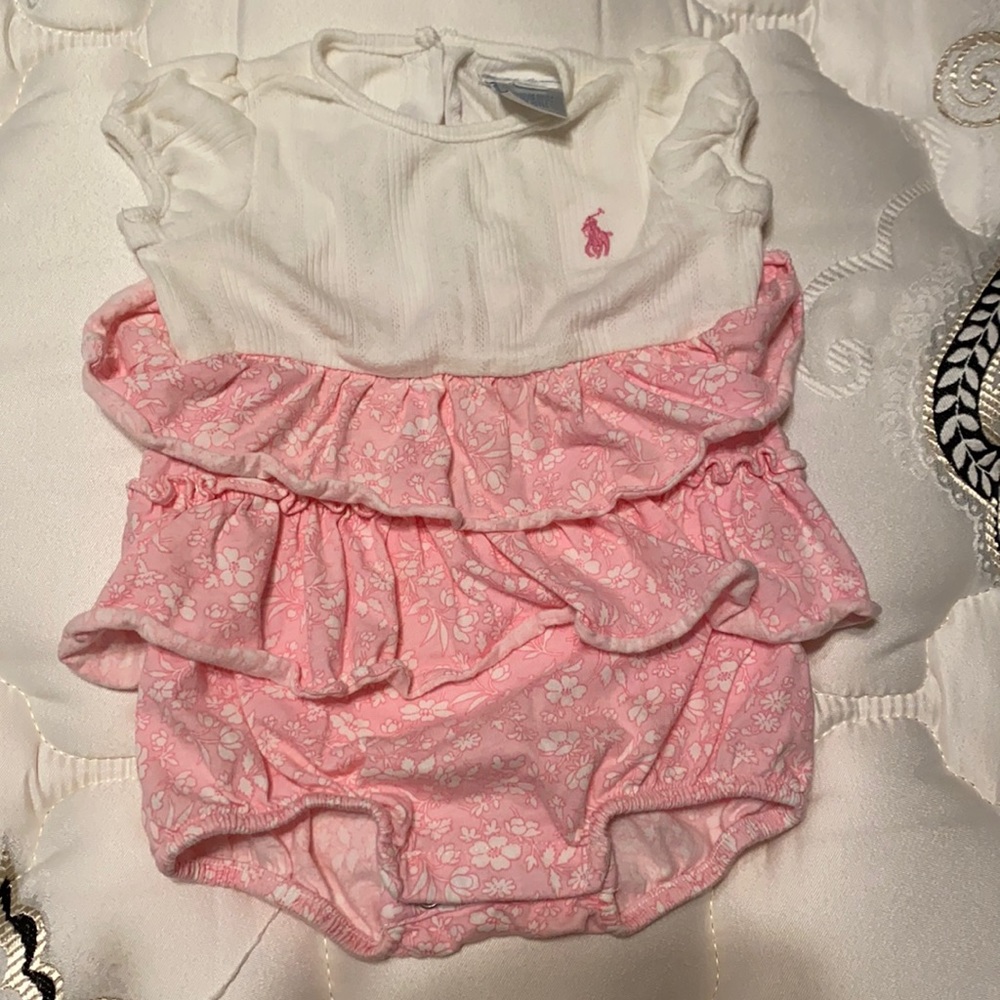 Ralph Lauren baby girl 3 month pink romper